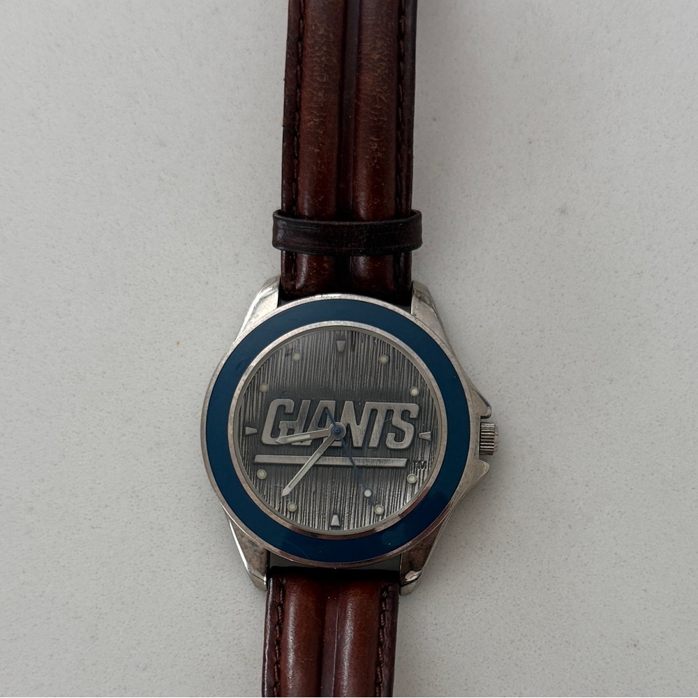 Fossil New York Giants Watch Men vintage leather NFL
